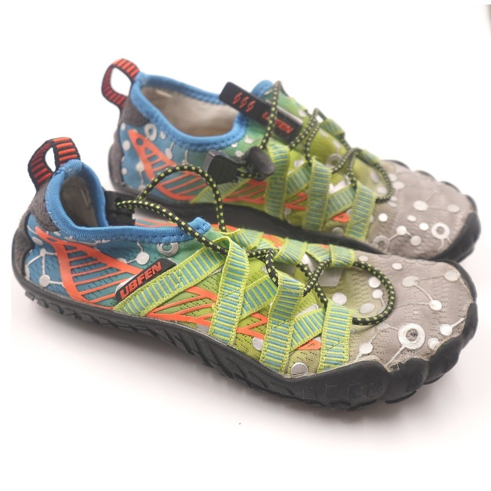 UBFEN Kids Water Shoes EUR 31 US 13 Green Barefoot Sneakers Beach Pool Adventure